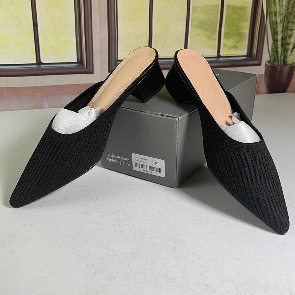 TIJN Helka Women Mule Shoes in Black